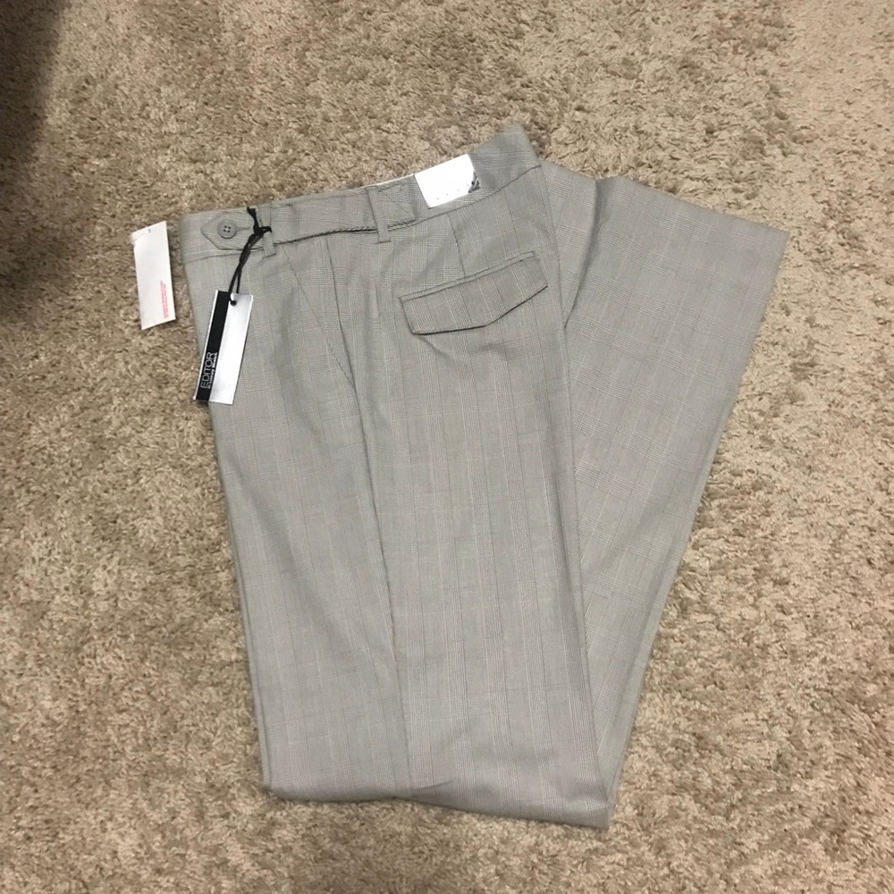 Express Plaid Editor Luxury Stretch NWT